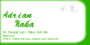 adrian maka business card