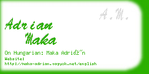 adrian maka business card